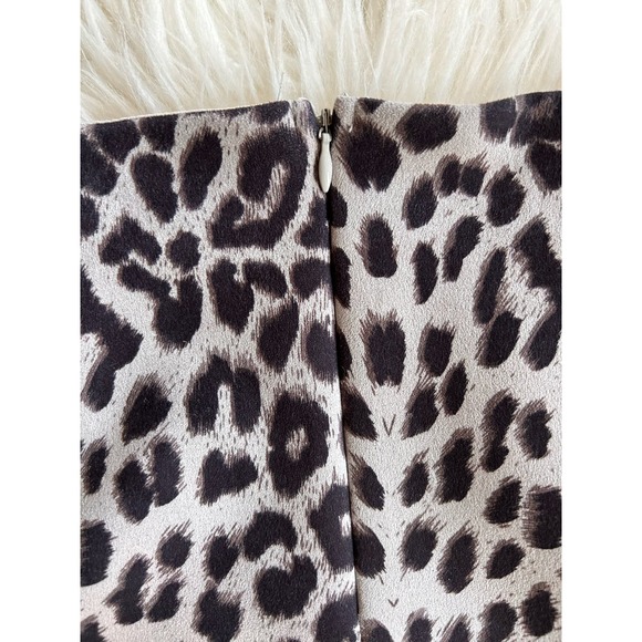 She and Sky Women's Animal Print Faux Suede Mini Skirt Black White Size Small - Picture 7 of 11